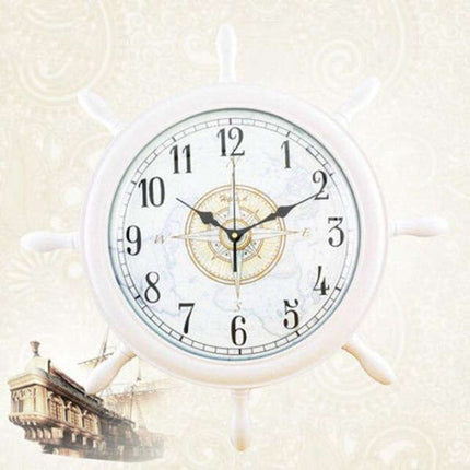 Reloj de pared diseño timón barco