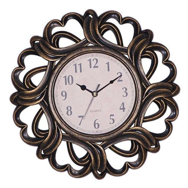 Reloj de pared grande marco tallado