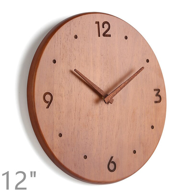 Reloj de pared madera natural 40 cm