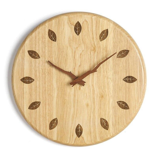 Reloj de pared madera natural 40 cm