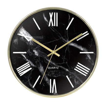 Reloj de pared efecto mármol cuarzo