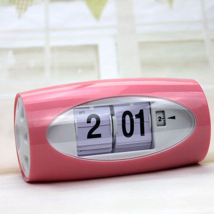 Pequeño reloj despertador flip retro