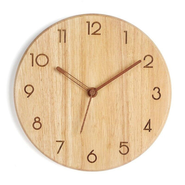 Reloj de pared madera natural 40 cm