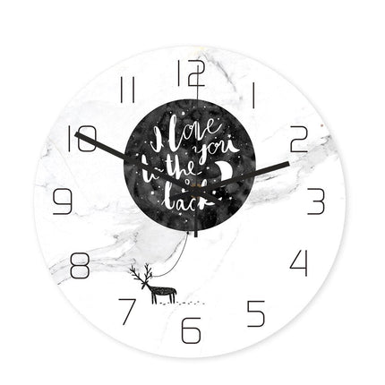 Reloj de pared diseño mármol rosa