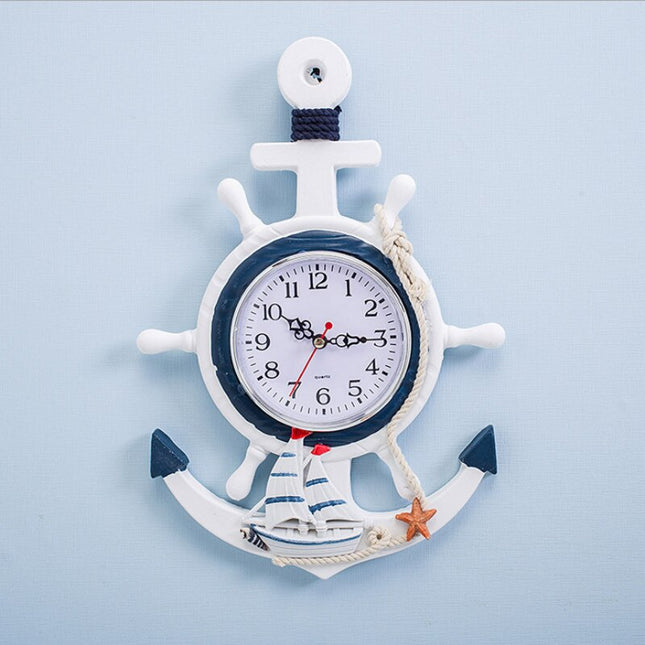 Reloj de pared diseño ancla marinero