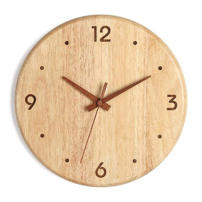 Reloj de pared madera natural 40 cm