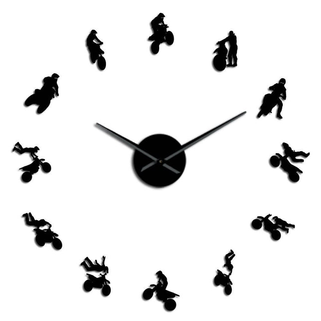 Reloj de pared gigante 3D motos