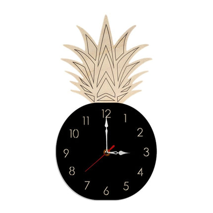 Reloj de pared madera forma piña
