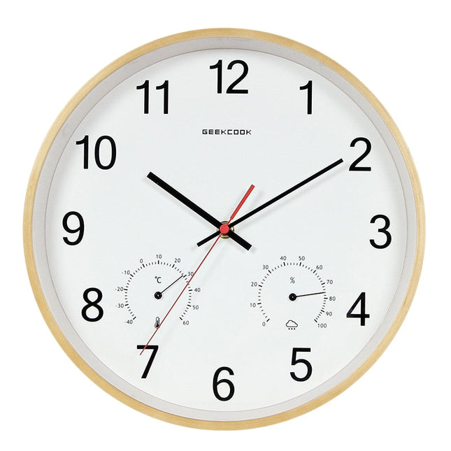 Reloj pared con termómetro e higrómetro