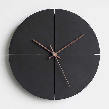 Reloj de pared nórdico negro