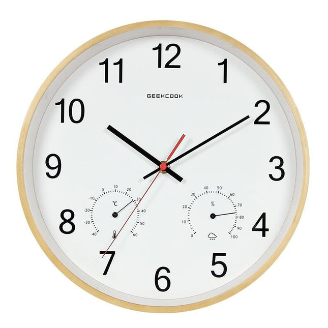 Reloj pared con termómetro y higrómetro