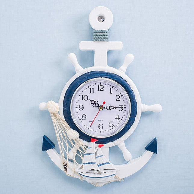 Reloj de pared diseño ancla marinero