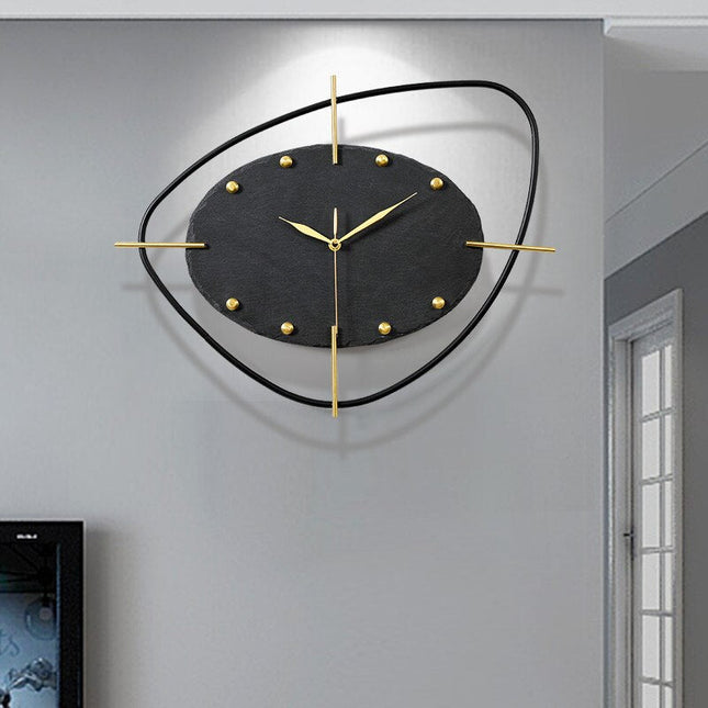 Reloj de pared diseño ovalado pizarra