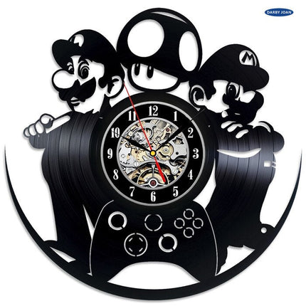 Reloj de vinilo gamer Super Mario