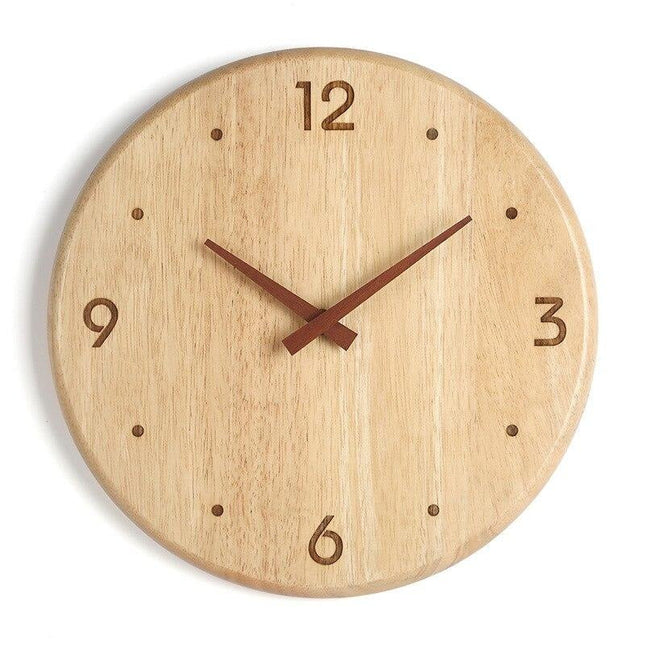 Reloj de pared madera natural 40 cm