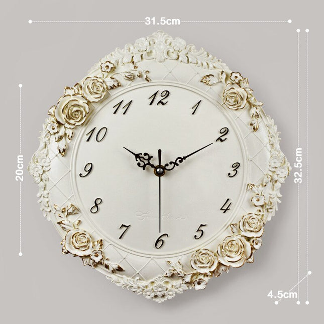 Reloj de pared ovalado estilo romántico