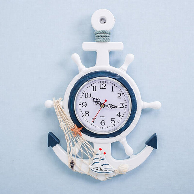 Reloj de pared diseño ancla marinero