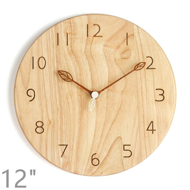 Reloj de pared madera natural 40 cm