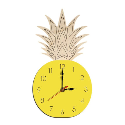Reloj de pared madera forma piña