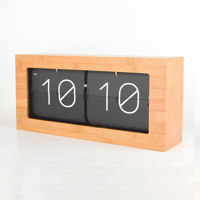 Reloj flip automático sobremesa cromado