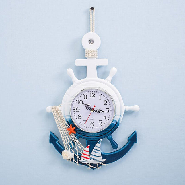 Reloj de pared diseño ancla marinero