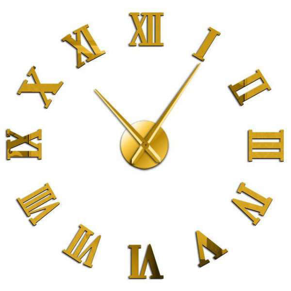 Reloj adhesivo grande números romanos clásicos