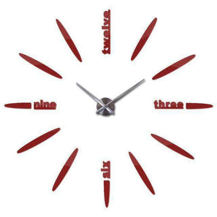 Reloj de pared adhesivo grande DIY