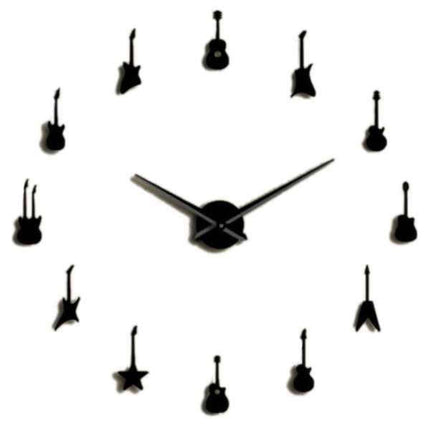 Reloj de pared adhesivo siluetas guitarras