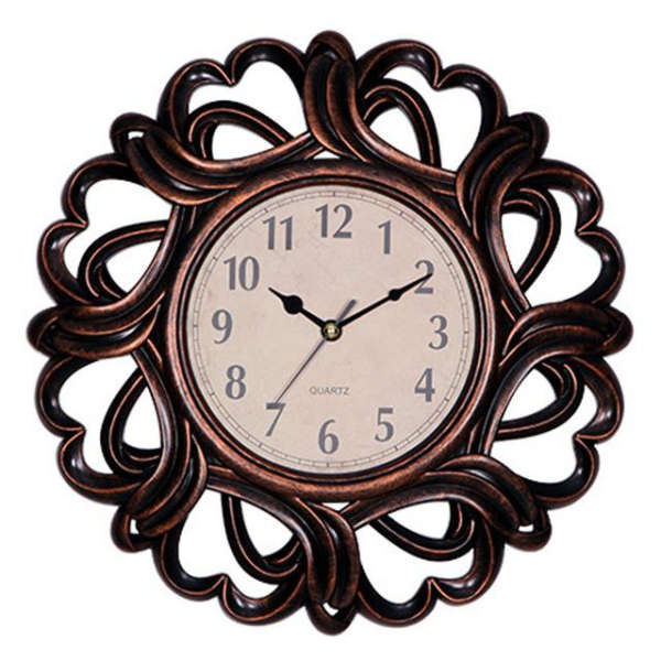 Reloj de pared grande marco tallado