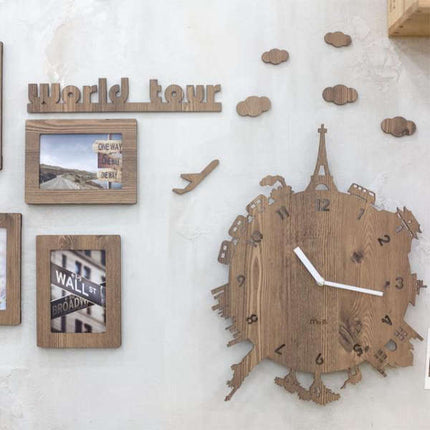 Reloj de pared diseño ciudades del mundo