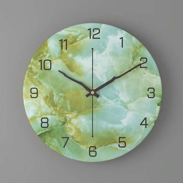 Reloj de pared diseño efecto mármol