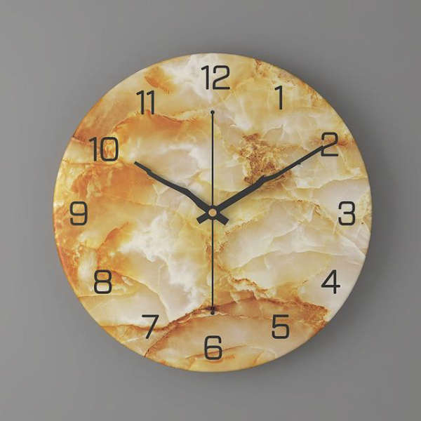 Reloj de pared diseño efecto mármol