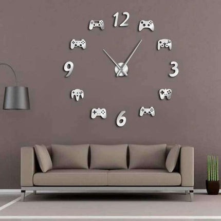 Reloj de pared 3D mandos videojuegos