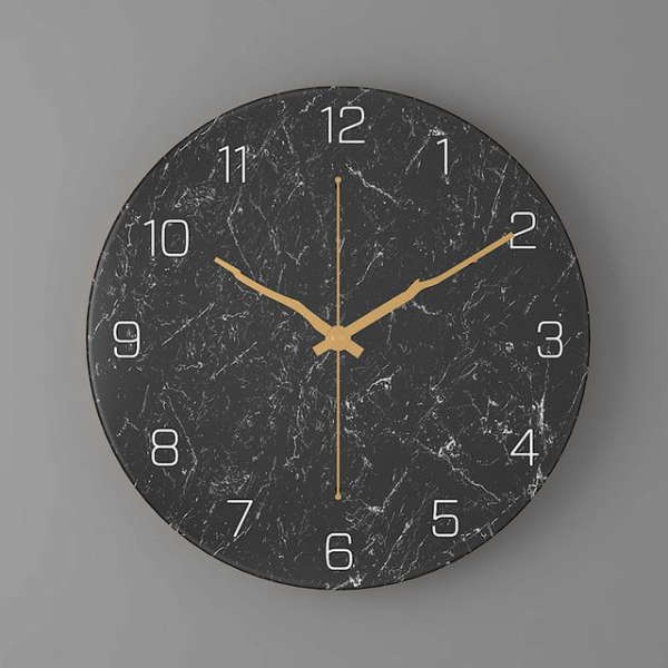 Reloj de pared diseño efecto mármol