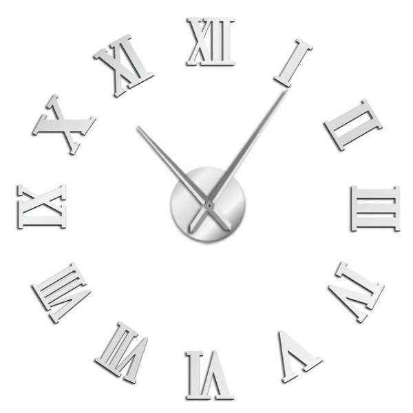 Reloj adhesivo grande números romanos clásicos