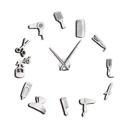 Reloj de pared adhesivo para barbería