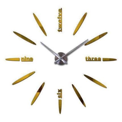 Reloj de pared adhesivo grande DIY