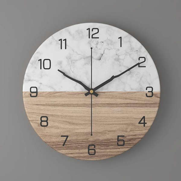 Reloj de pared diseño efecto mármol