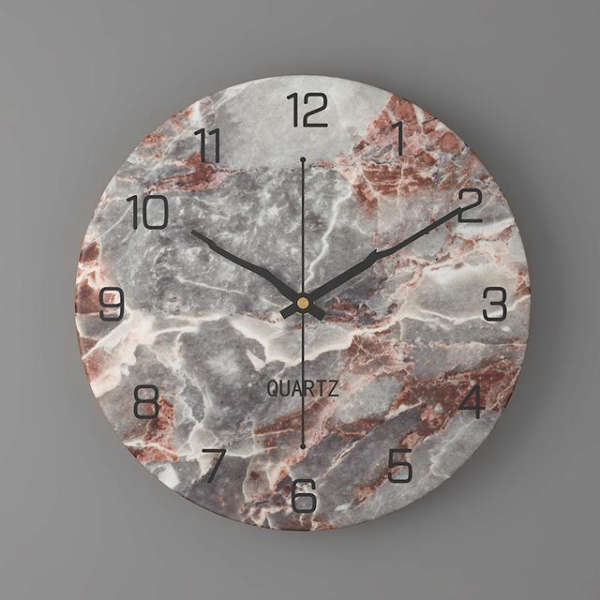 Reloj de pared diseño efecto mármol