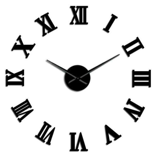 Reloj adhesivo grande números romanos clásicos