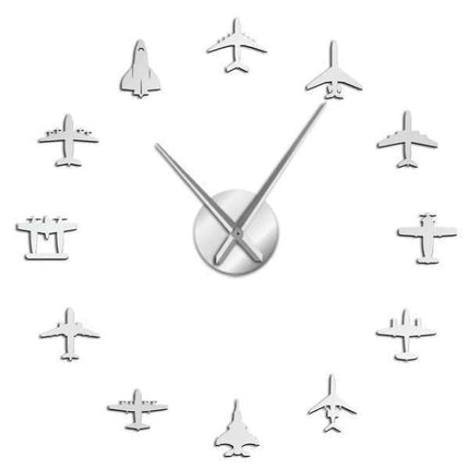Reloj de pared adhesivo tema aviación
