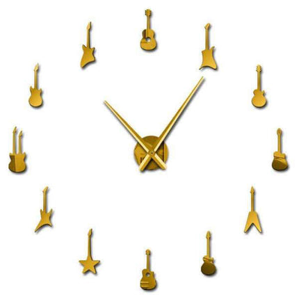 Reloj de pared adhesivo siluetas guitarras