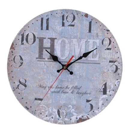 Reloj de pared vintage madera gris Home