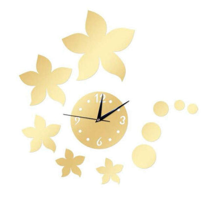 Reloj de pared adhesivo con flores