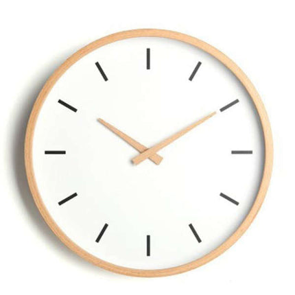 Reloj de pared redondo marco madera