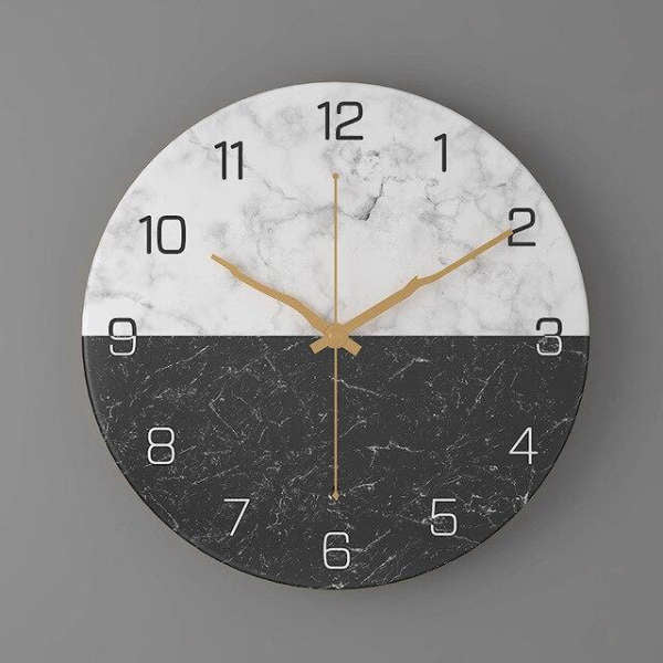 Reloj de pared diseño efecto mármol