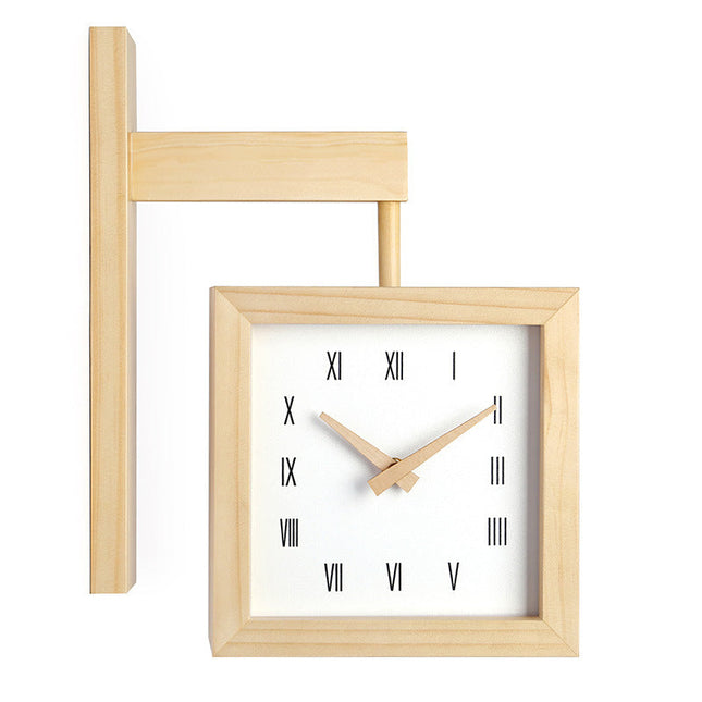 Reloj de pared de madera blanco
