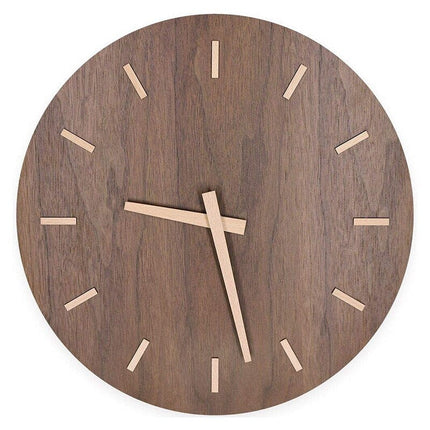Reloj de pared de madera silencioso
