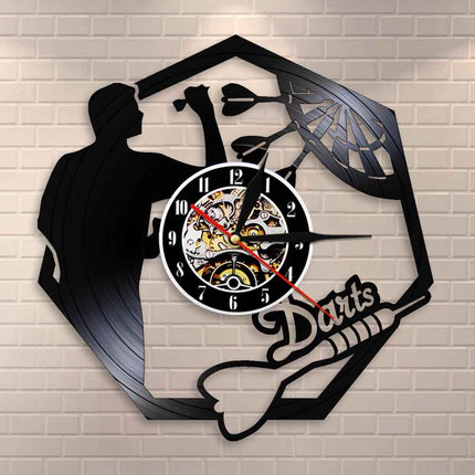 Reloj de vinilo para jugadores dardos