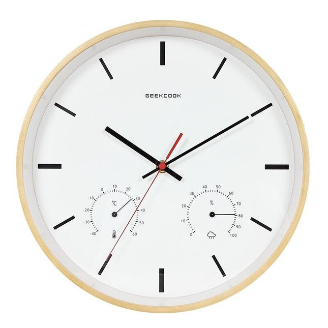 Reloj pared con termómetro y higrómetro